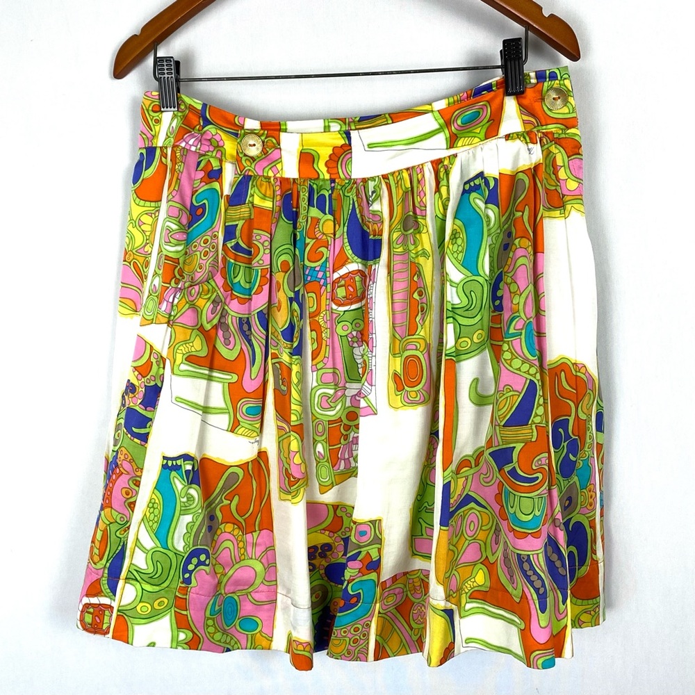 Trina Turk Colorful Pleated Skirt